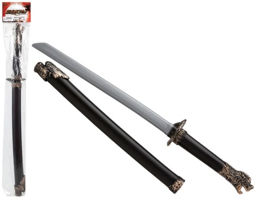 MEČ KATANA 59cm S POŠOU PRE KOSTÝM NINJA BOJOVNÍKA