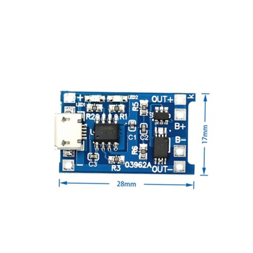 TP4056 Li-ION Micro USB 1A nabíjačka článkov