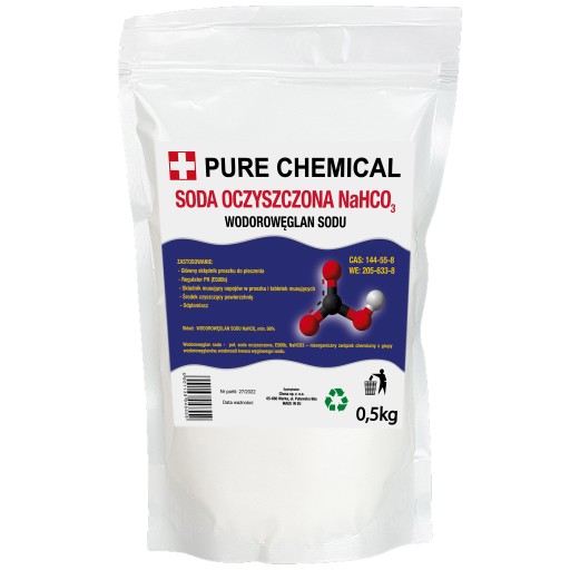 Jedlá SÓDA potravinárska hydrogenuhličitan sodný 1kg Pure Chemical