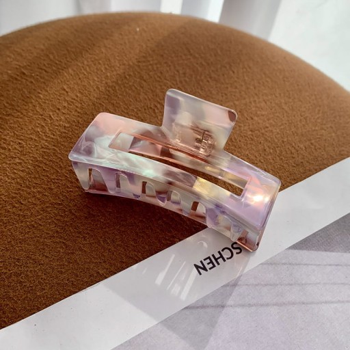 Spona spona na vlasy čeľusť obdĺžniková akrylová flexibilná svetlá ombre