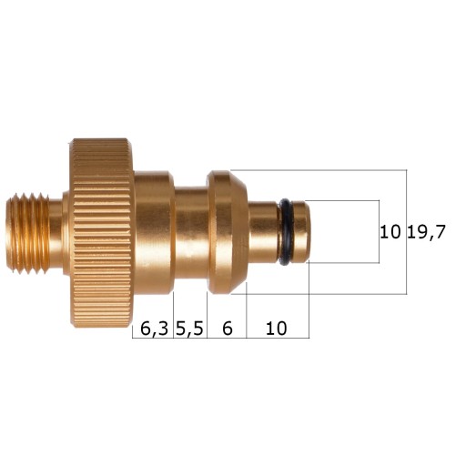 Hliníkový adaptér 1/4