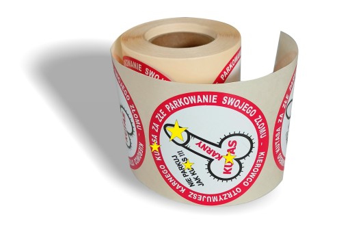 Karny Ku*as nálepky štítky veľké silné x 500 ks