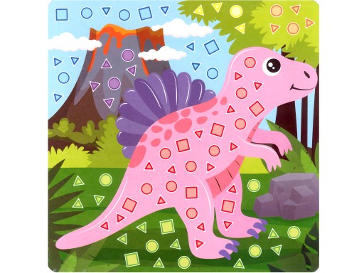Penová MOZAIKA Scrapbook NÁLEPKY Dinosaury 4 obrázky Clever Head