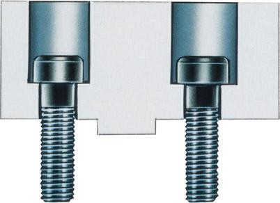 Upevňovacia skrutka, nacvakávacie čeľuste, rozmer 160/200 M8x30