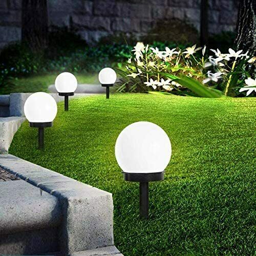 SOLÁRNA LED ZÁHRADNÁ LAMPA BIELA 10CM