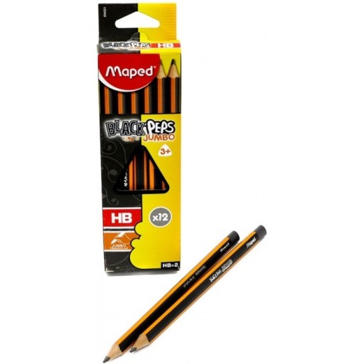Ceruzka BLACKPEPS JUMBO HB 854021 MAPED
