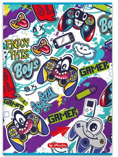 NOTEBOOK A4 32K 3 RIADKY BLACK HERLITZ GRAFFITI WZ 2