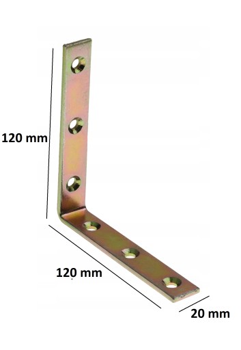 UHOL ÚZKEHO LÚČA KBW3 120X120X20x4mm KONEKTOR