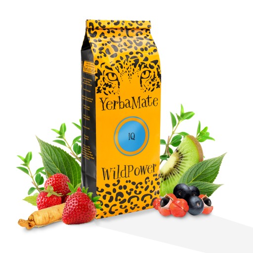 YERBA MATE WILD POWER IQ GUARANA ŽENŠEN KIWI JAHODA 200G