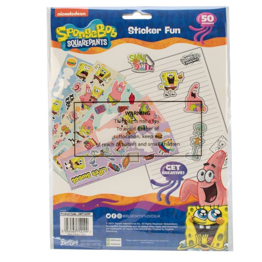 nálepky 50 ks Spongebob Squarepants