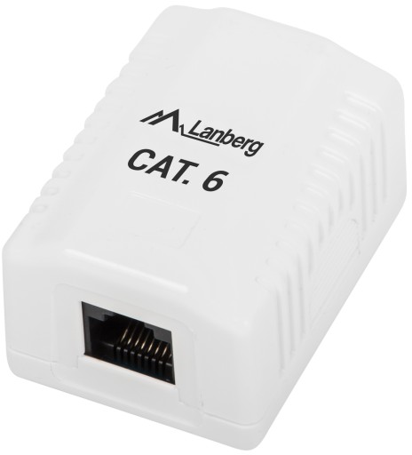 ZÁSUVKOVÁ ZÁSUVKA Internetová povrchová sieť Single RJ45 LAN CAT 6