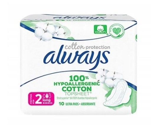 Always Ultra SANITÁRNE VLOŽKY 10 ks. Hypoalergénne s WINGS!