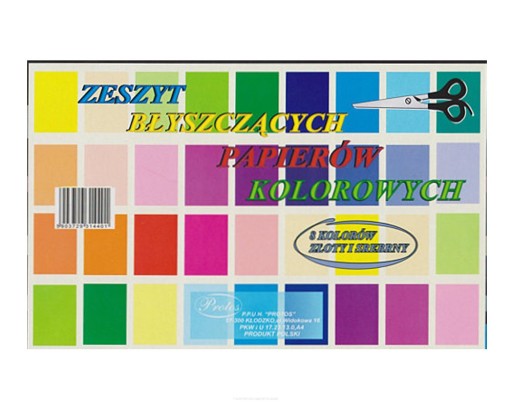 FAREBNÝ LESKLÝ PAPIER A4 8 LISTOV PROTOS
