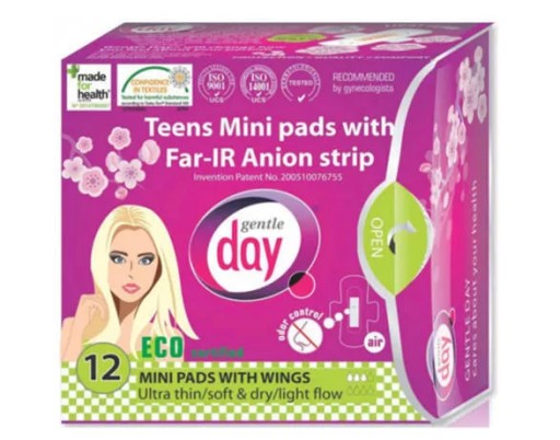 GENTLE DAY ECO Ekologické hygienické vložky TEENS MINI, 12 ks