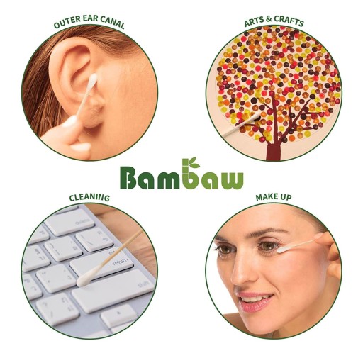 Ekologické hygienické tyčinky 200 ks Bambaw