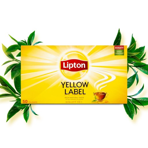 Lipton YELLOW LABEL čierny expresný čaj 50 sáčkov 100g