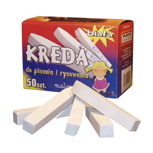 ŠKOLSKÁ TABUĽKA KRIEDA, BIELA B4, 50 ks. MAR-BOR