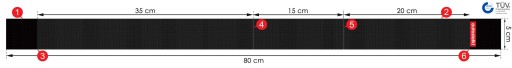Samostatný suchý zips - Držiak na suchý zips do kufra - 80 cm