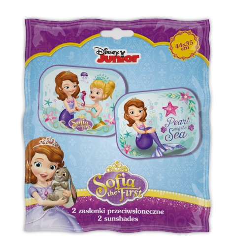 BOČNÉ SLNEČNÉ TIENE DO AUTO 2 KS PRINCESS SOFIA 35x44