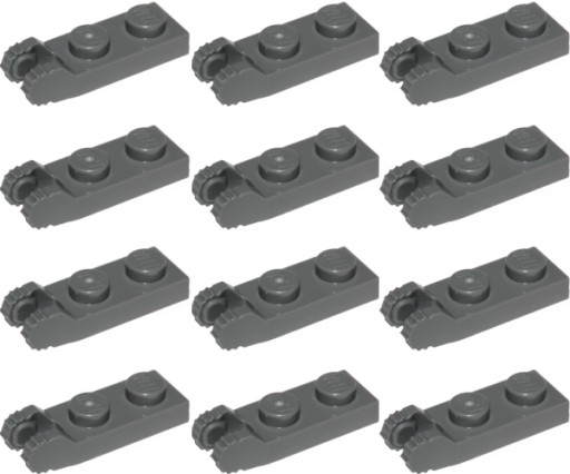 LEGO Doska závesu 1x2 tmavosivá DBG 6267047 54657 - 12ks