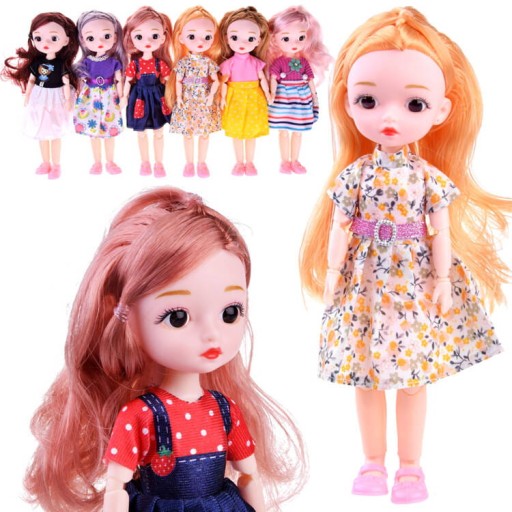 mini BÁBIKA BÁBIKA BÁBIKA pohyblivé končatiny dlhé vlasy 24 cm