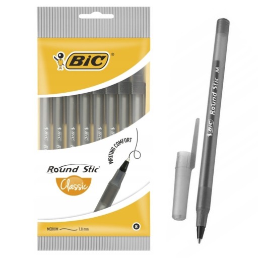 BIC okrúhle guľôčkové pero Stic Exact Black 8 ks.