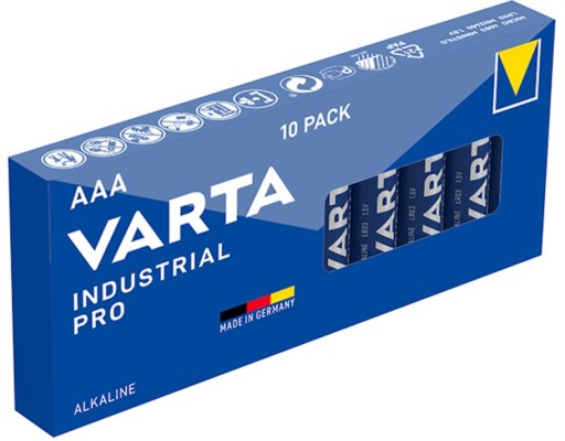 10x R3 AAA VARTA PRIEMYSELNÁ ALKALICKÁ BATÉRIA LR3