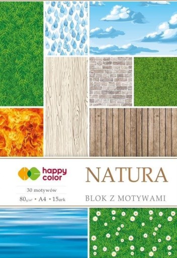 BLOK S PRÍRODNÝMI MOTÍVMI A4/15K 80G HAPPY COLOR, GDD