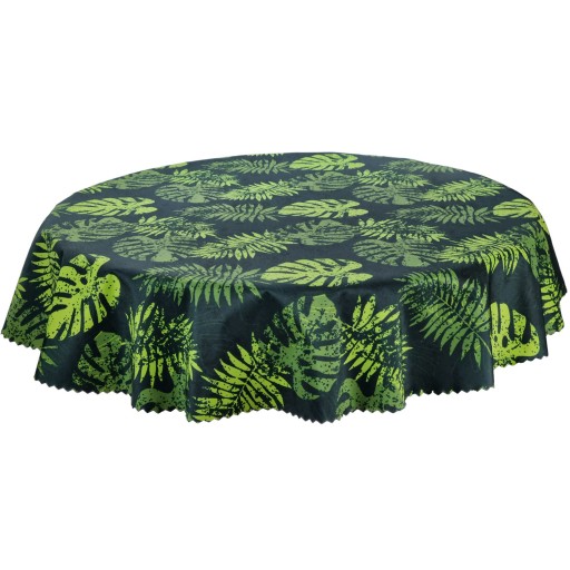 Záhradný obrus Vodeodolný voči škvrnám Zelené listy Monstera pr. 80 cm