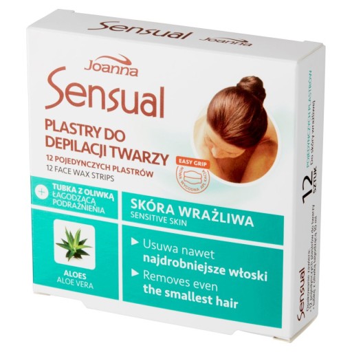 JOANNA ZMYSELNÉ DEPILÁTOROVÉ NÁPLATY NA TVÁR ALOE
