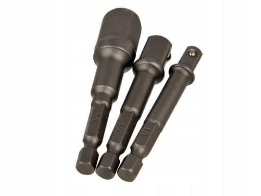 SADA ADAPTÉROV PRE 1/4 SKRUTKOVAČ; 3/8; 1/2