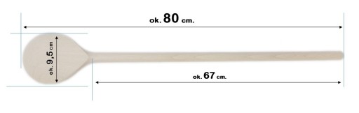 Lyžica Warzecha do kotlíkového okrúhleho mixéra 80 cm.