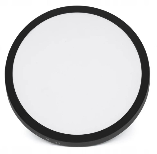 POVRCHOVÝ LED PANEL, ČIERNA, TEPLÁ BIELA, 18W