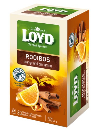 Expres ovocný čaj Pravý Rooibos Pomaranč Škorica 20T LOYD