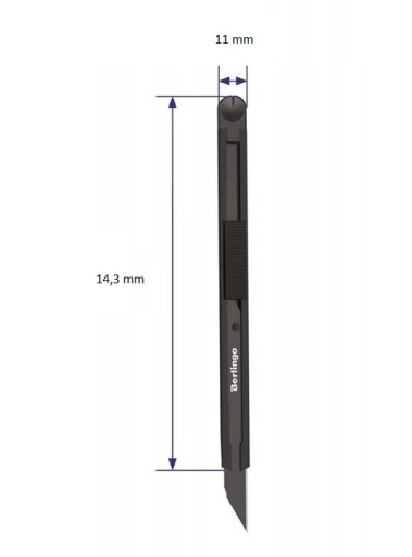 Berlingo DoubleBlack rezačka tapiet kancelársky nôž 9mm kovové oceľové čepele