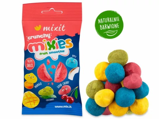 Chrumkavé ovocné smoothie - prírodné cukríky MIXIT