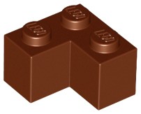 LEGO 2357 CORNER 2x2 hnedá NOVINKA (10g) 9 ks.