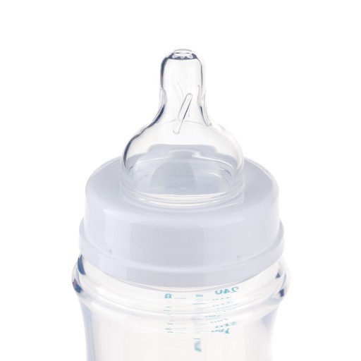 CANPOL ŠIROKÁ ANTIKOLICKÁ FĽAŠA 240ml HRAČKY +3m