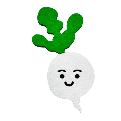 TURNISH BAND VEGETABLES KROJ Z PLSTENE, BIELY