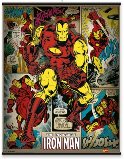 Plagát Marvel Comics Iron Man pre chlapca, 40x50 cm