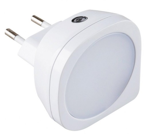 Biela funkčná zásuvná detská nočná lampa