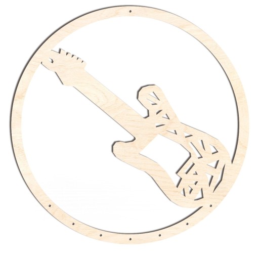 drevená makramé 24cm gitara GE214
