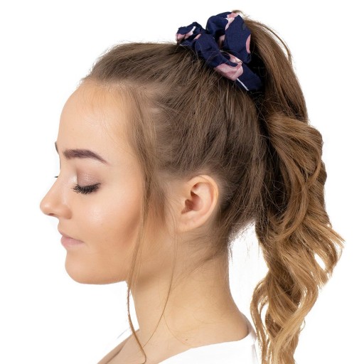 HAIR RUB, scrunchie, námornícka modrá FLAMING
