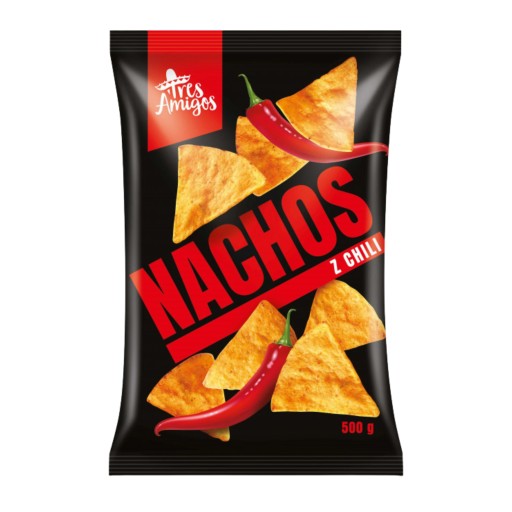 Nachos Paprika Nachos s chilli 500g Tortilla Chips Veľké balenie