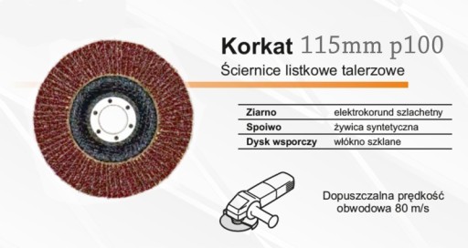 Lamelový kotúčový brúsny kotúč 115mm P 100