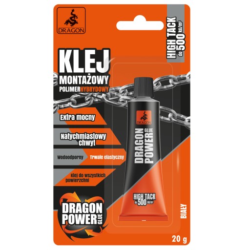 DRAGON Dragon Power montážne lepidlo hybridný polymér WHITE 20g blister