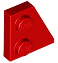 LEGO tanier 2x2 pár 24299 24307 červený (2g)