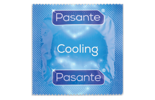 PASANTE COOLING latexové kondómy s chladivými orgazmickými prúžkami, 10 ks.