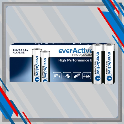 Alkalické alkalické batérie AA / LR6 everActive Pro - 10 kusov (balenie)