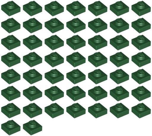LEGO PLATE 3024 1x1 tmavozelená (10g) 51 ks.